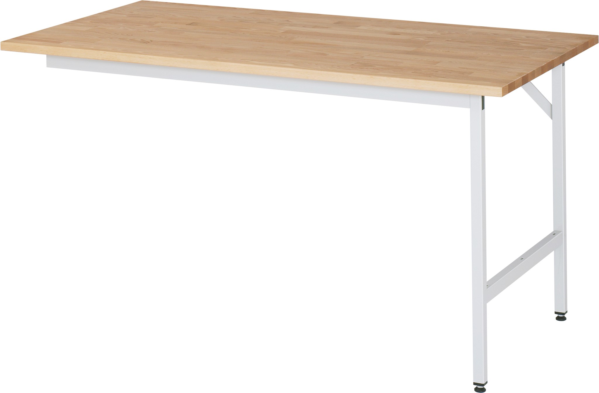 Anbautisch, B 1500 x T 800 x H 800-850 mm, Buche-Massiv-Platte 25 mm