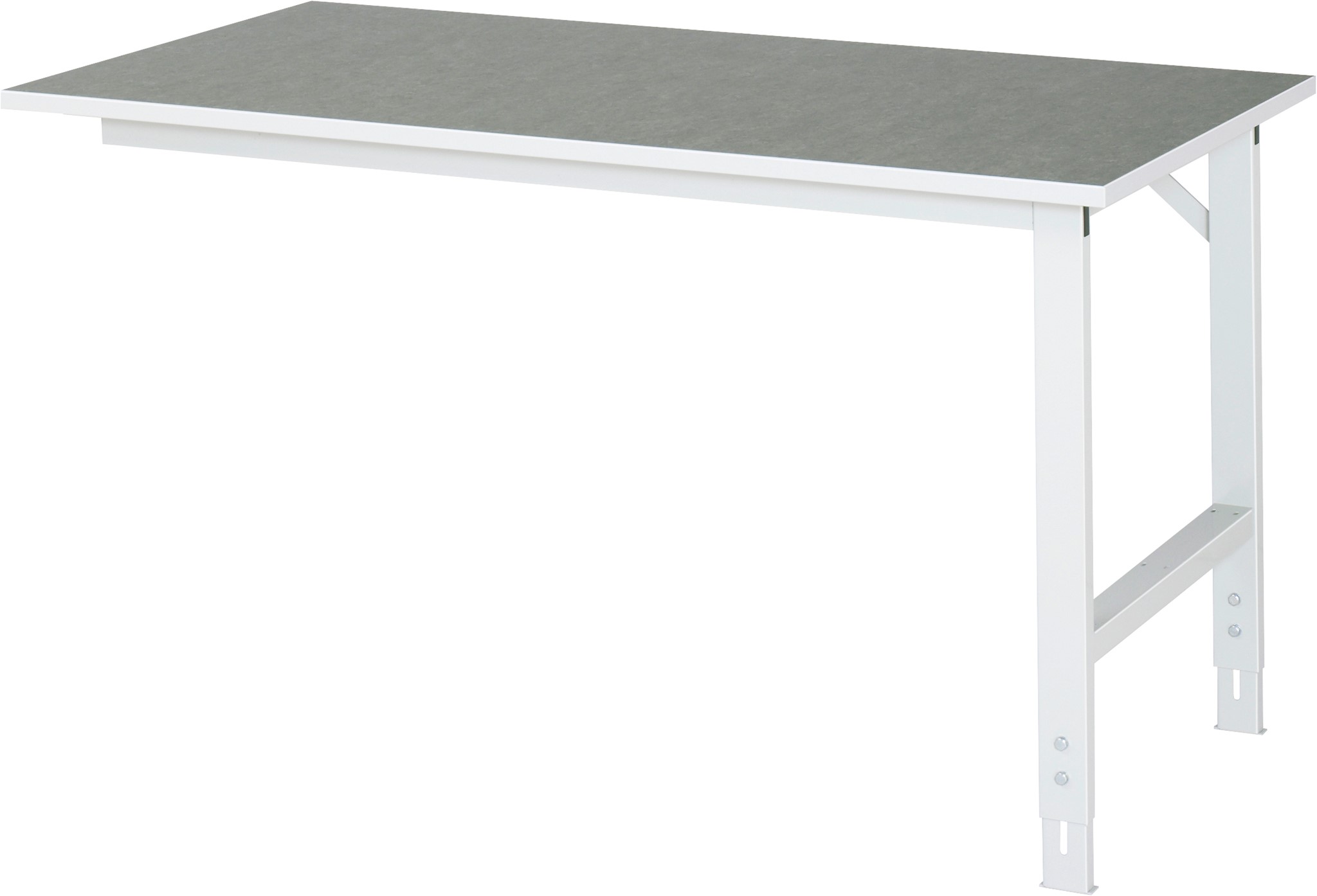 Anbautisch, B 750 x T 800 x H 760-1080 mm, Linoleum-/Universal-Platte 25 mm