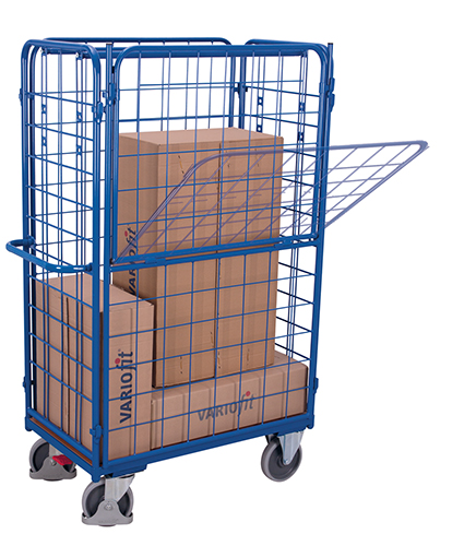 Paket-/ Etagenwagen Längswand 1200 x 800 mm