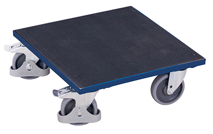 Kistenroller, 500x500 mm BxT mit Riefengummi