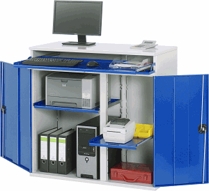 Computer-Schrank - Modell 60, B 1100 x T 520 x H 1060 mm