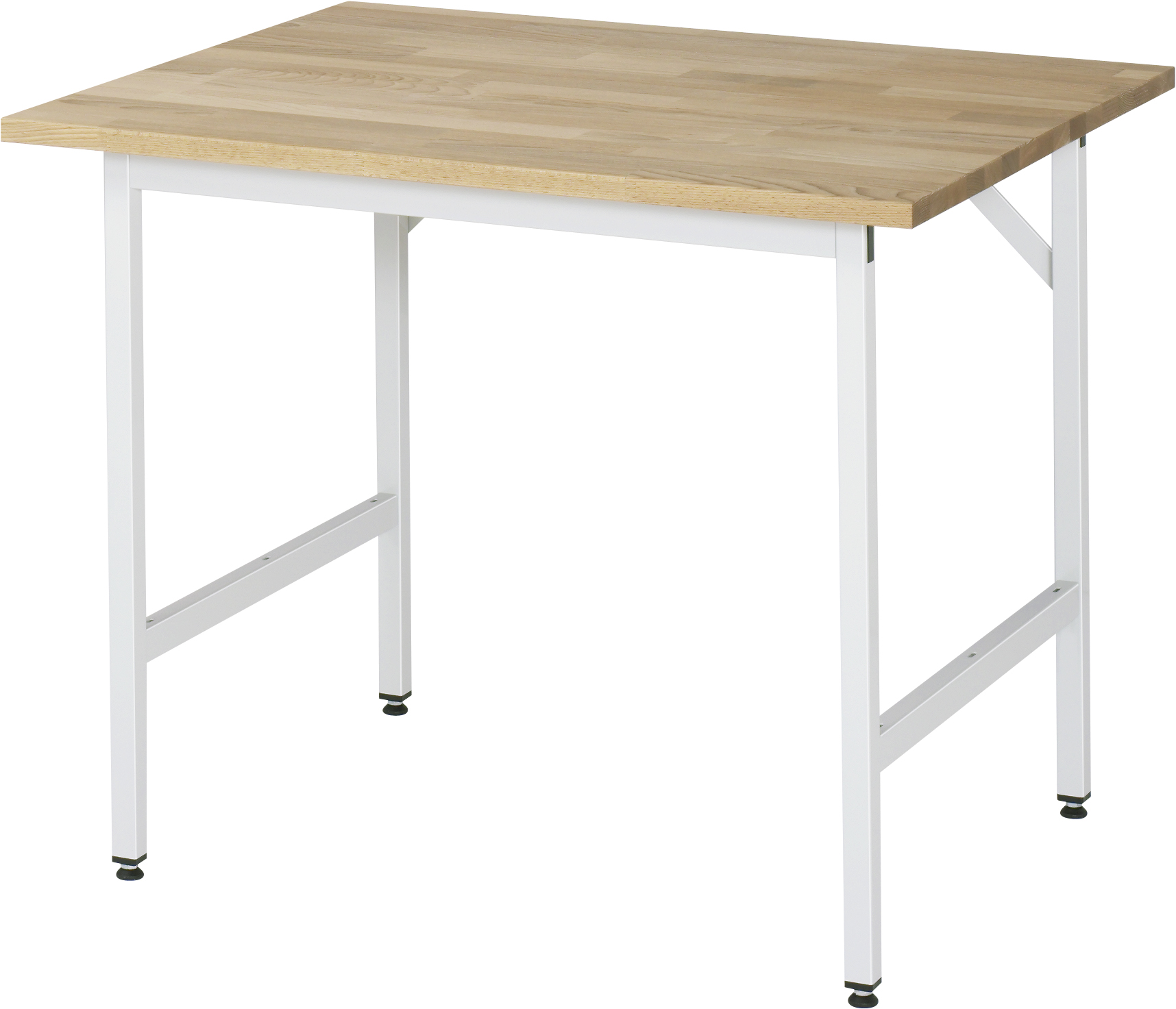 Arbeitstisch, B 1000 x T 800 x H 800-850 mm, Buche-Massiv-Platte 25 mm