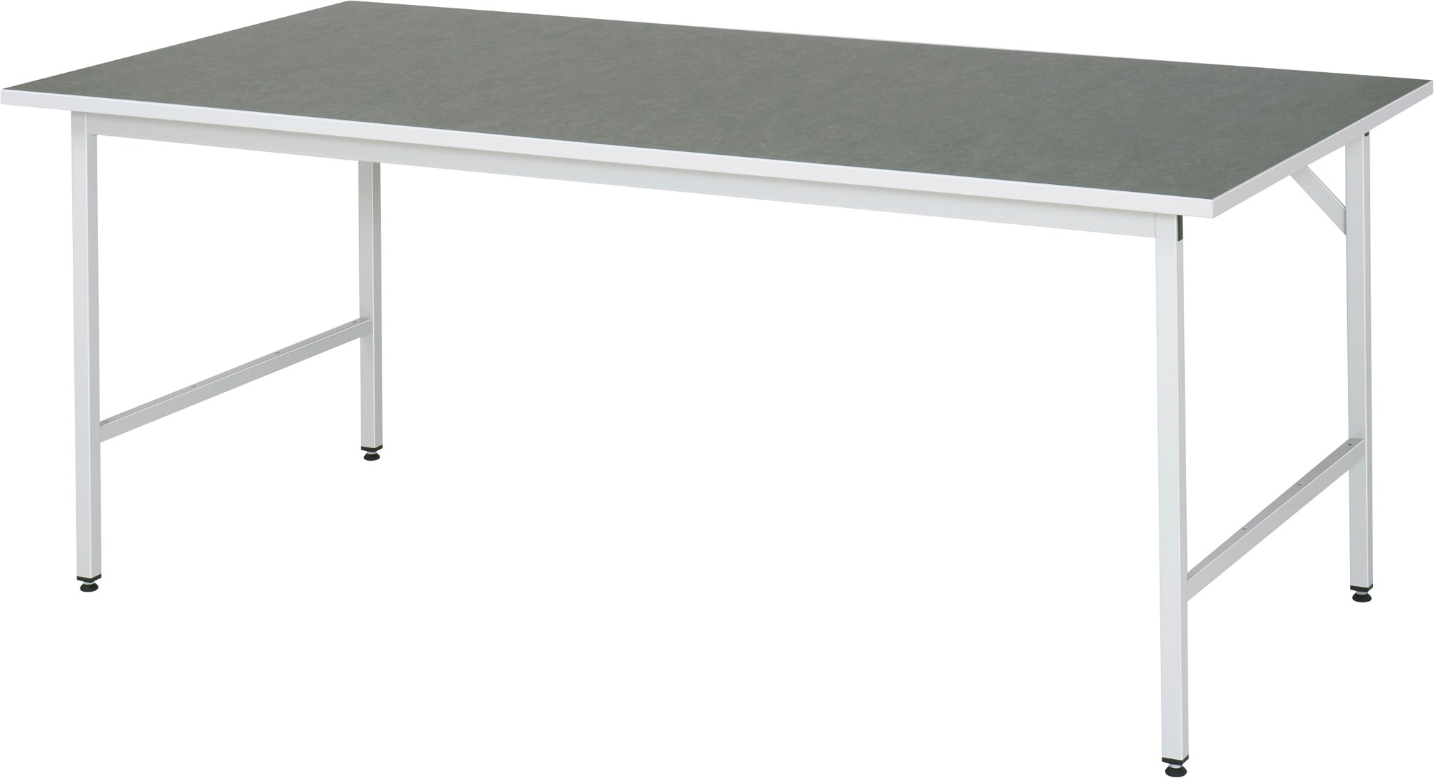 Arbeitstisch, B 2000 x T 1000 x H 800-850 mm, Linoleum-/Universal-Platte 25 mm