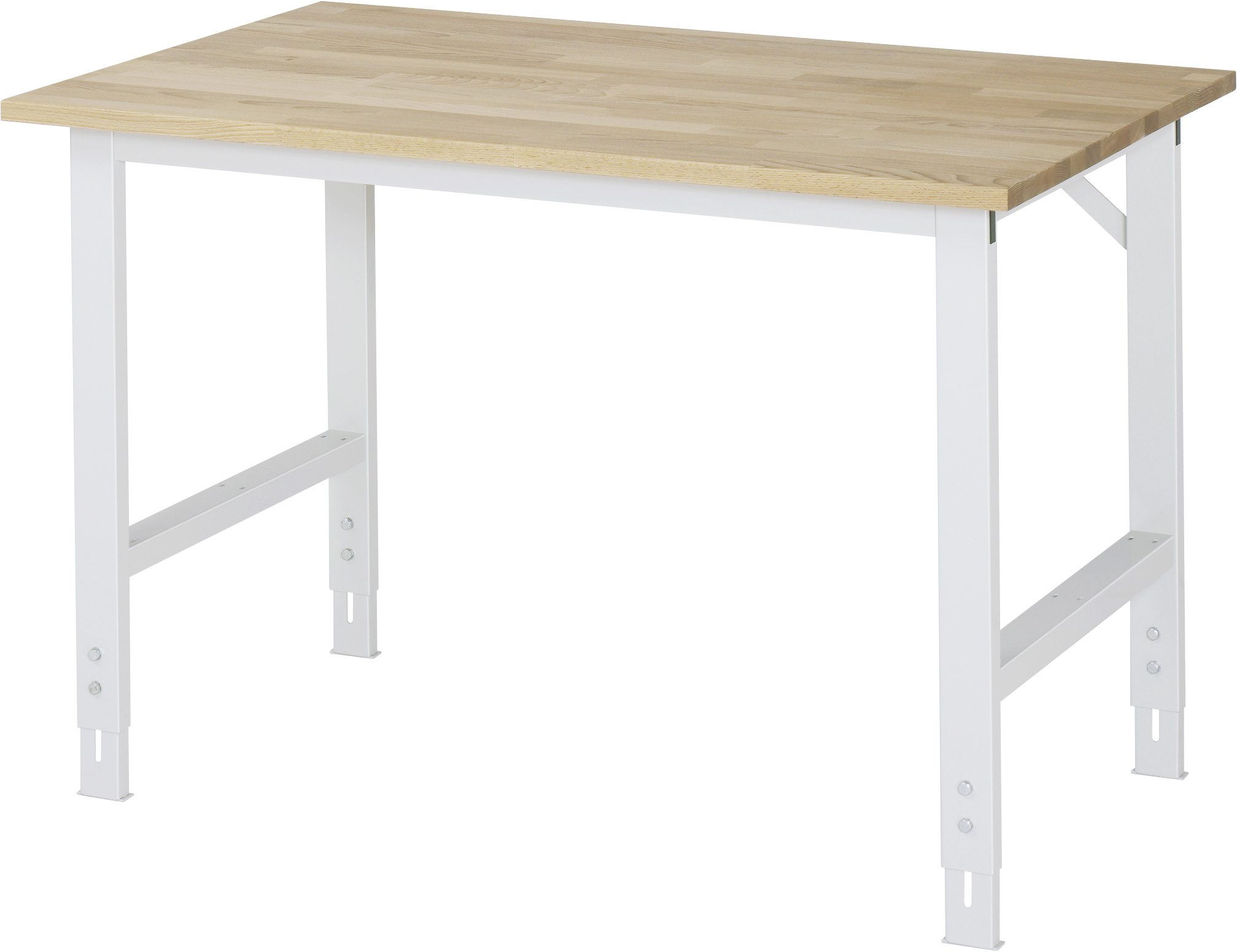 Arbeitstisch, B 1250 x T 800 x H 760-1080 mm, Buche-Massiv-Platte 25 mm