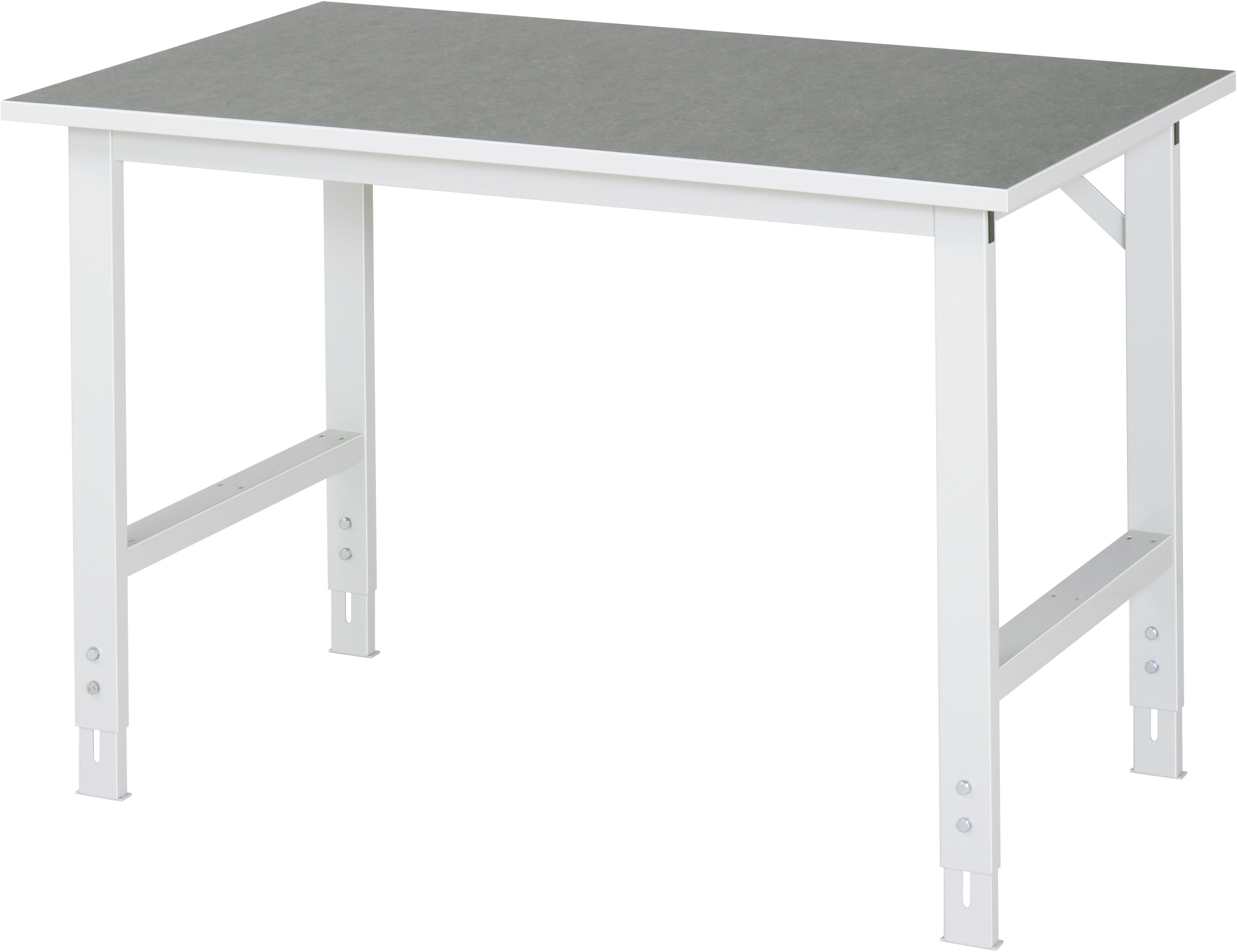 Arbeitstisch, B 1250 x T 800 x H 760-1080 mm, Linoleum-/Universal-Platte 25 mm