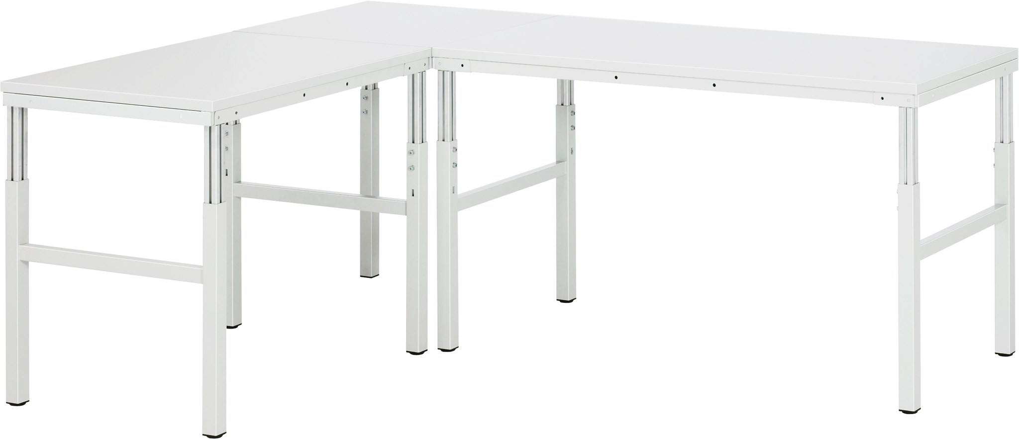 Eck-Platte für Serie E, 900x900x650-1000 mm LxTxH, EGB-Hartlaminat-Arbeitsplatte für rechtwinklige Ecklösungen