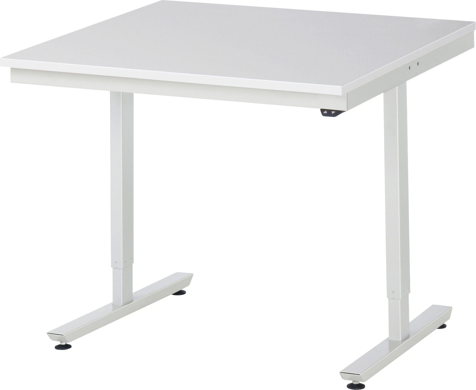 Arbeitstisch 1000x1000x720-1120 mm BxTxH mit Melamin-Platte 22 mm