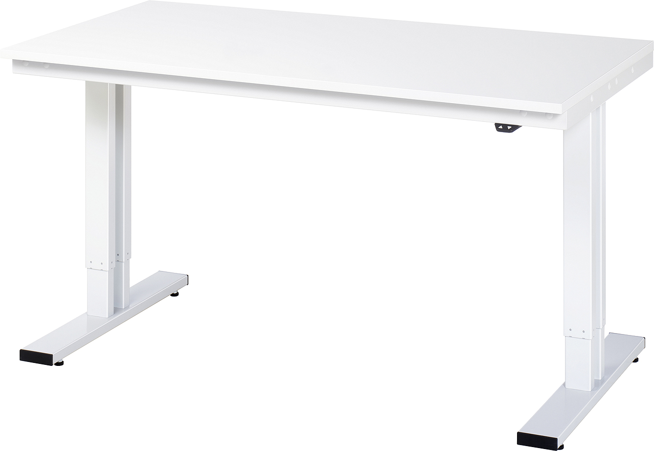 Arbeitstisch 1500x800x720-1120 mm BxTxH mit EGB-Melamin-Platte 28 mm