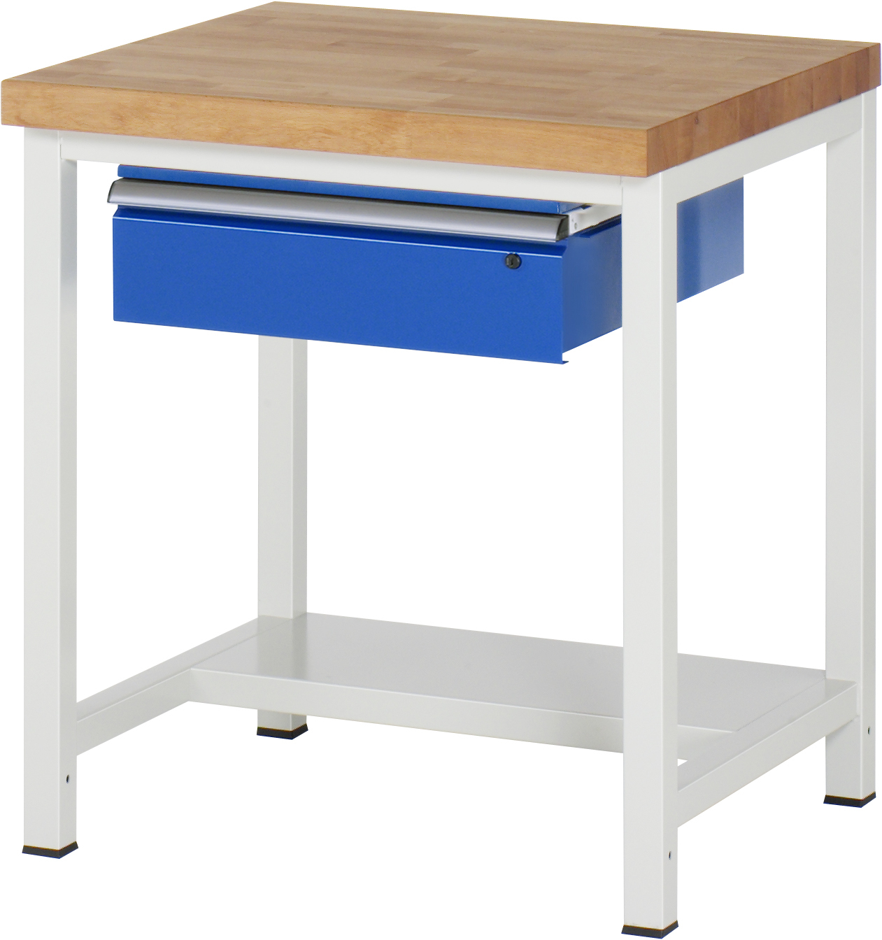 Werkbank fixe Höhe, B 750xT 900xH 840mm, Buche-Massiv-Platte 40mm