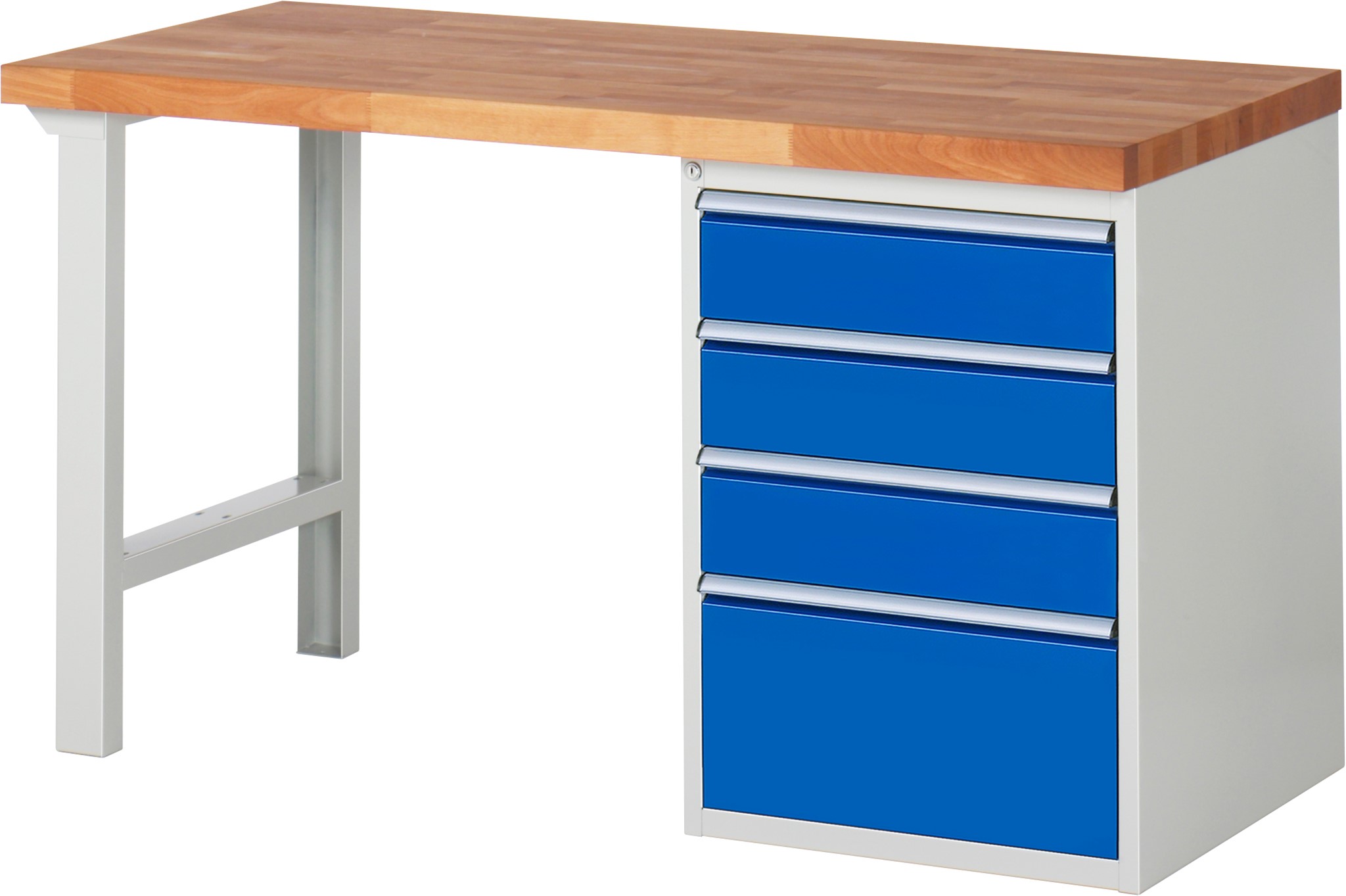 Werkbank Modell 7510, B 1500 x T 700 x H 840 mm, Buche-Massiv-Platte 40 mm