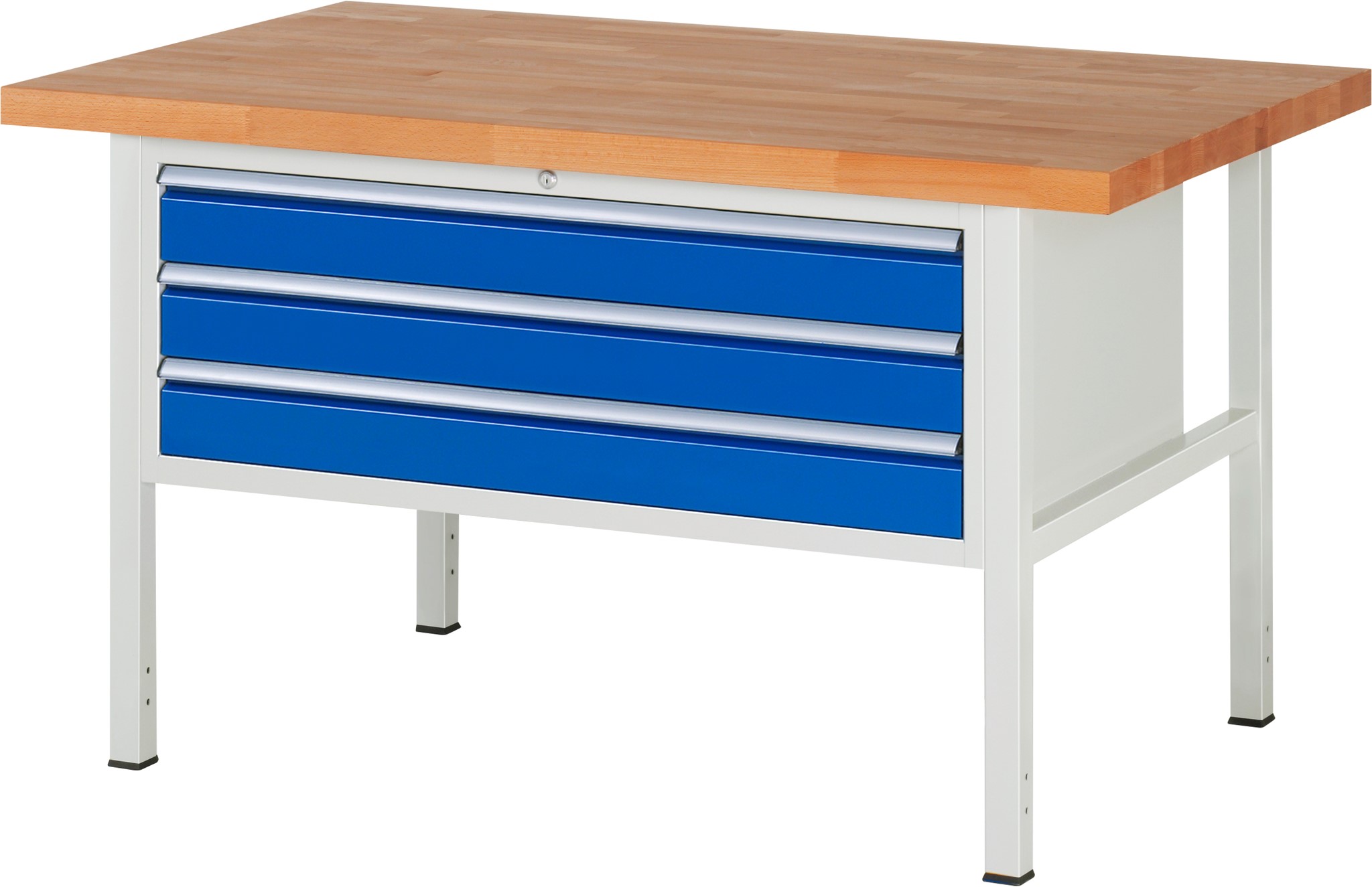 Werkbank Modell 8327, B 1500xT 900xH 840mm, Buche-Massiv-Platte 40mm