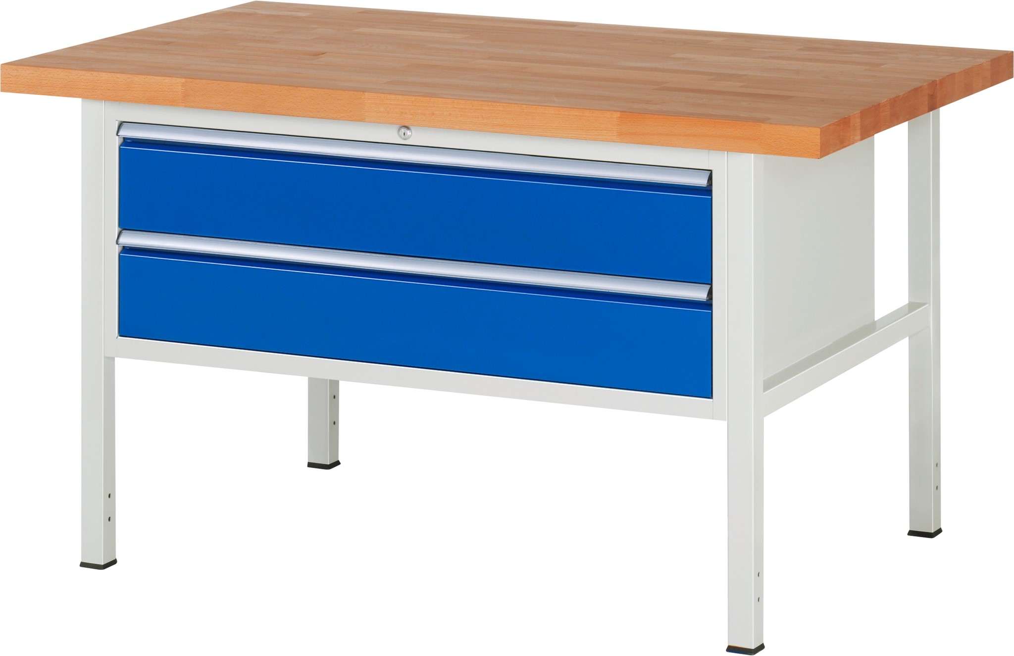 Werkbank Modell 8325, B 1500xT 900xH 840-1040mm, Buche-Massiv-Platte 40mm