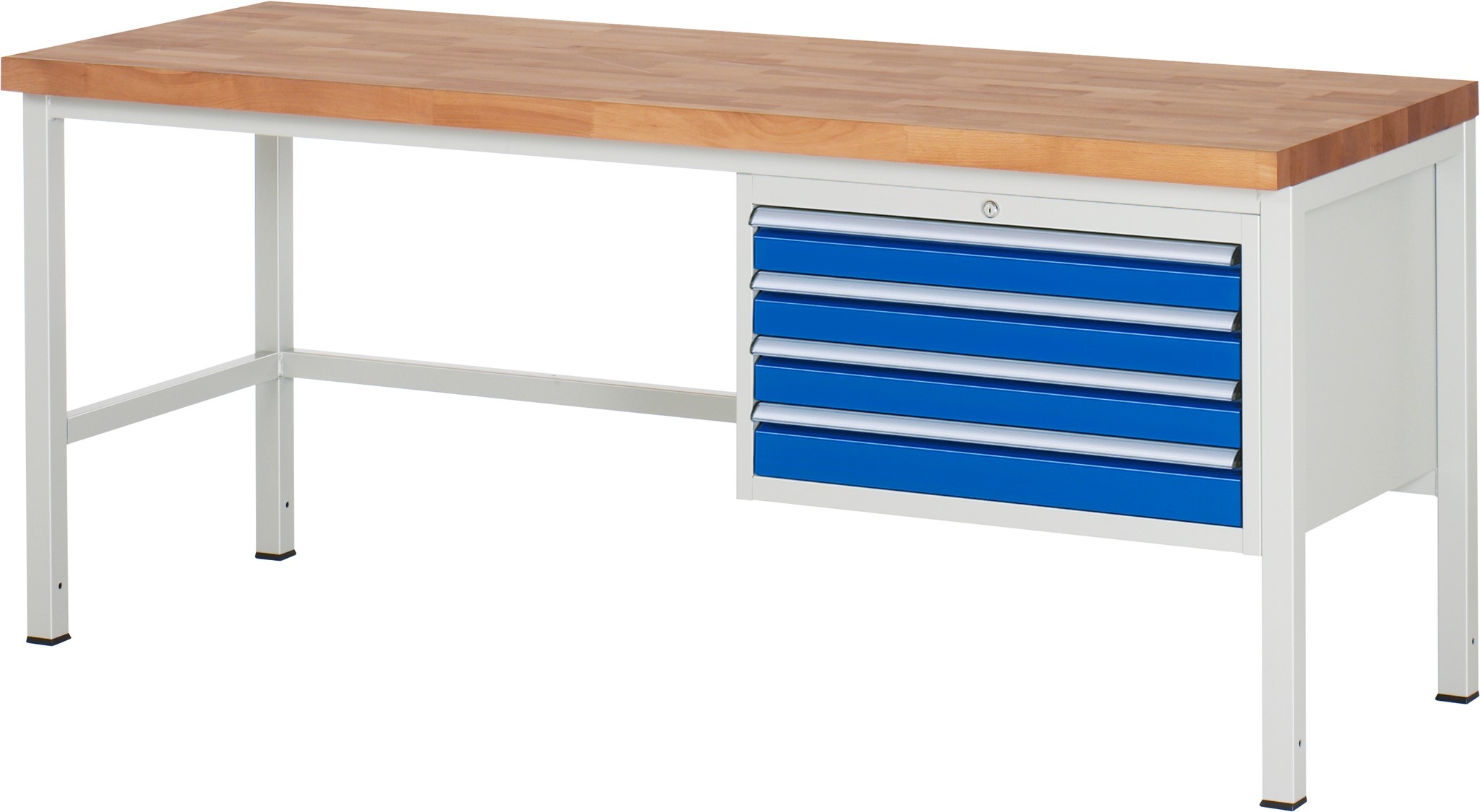 Werkbank Modell 8233, B 2000xT 700xH 840mm, Buche-Massiv-Platte 40mm