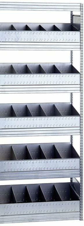 Kleinteil-Anbauregal mit Schüttensets 2000x875x600 mm HxBxT
