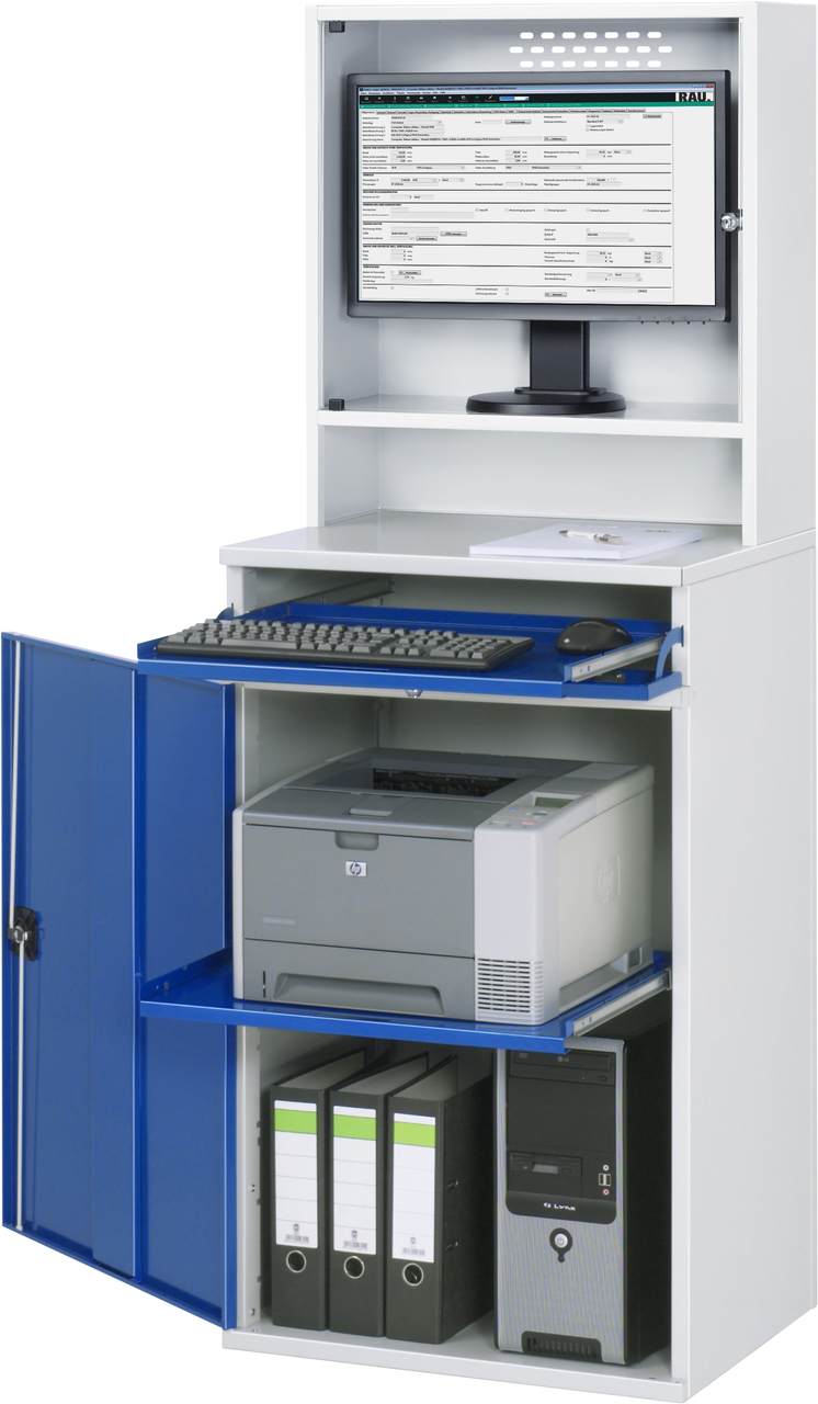 Computer-Schrank - Modell 65, B 650 x T 520 x H 1770 mm, stationär