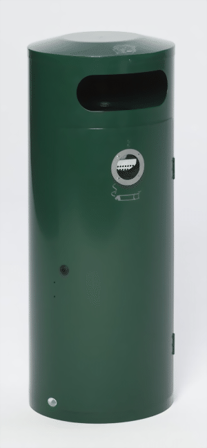 Abfallsammler/Ascher KS 70, moosgrün für 110 Liter Abfallsack  