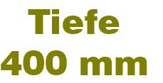 Regaltiefe 400 mm