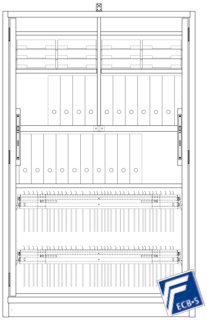 Aktenschrank PRIO 30, 1961x1236x454 mm HxBxT, 30 Min. feuersicher, Spezial 3