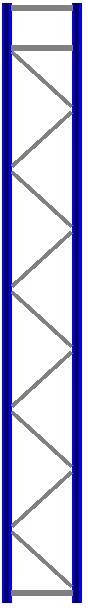 Seitenrahmen/Ständer Höhe 6000 mm Tiefe 800 mm für Längen 1825, 2700 und 3600 mm
