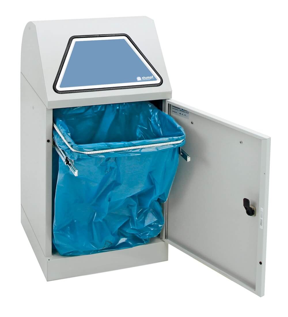 Abfalltrennsystem Modell Vario 45 Liter,  mit Handbedienung, mit ProSlide©-System lichtgrau
