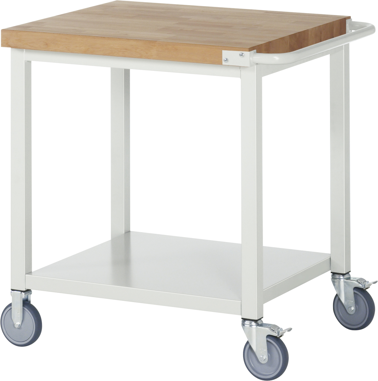 Fahrbare Werkbank, 750 x 700 x 880mm BxTxH, Buche-Massiv-Platte 40mm