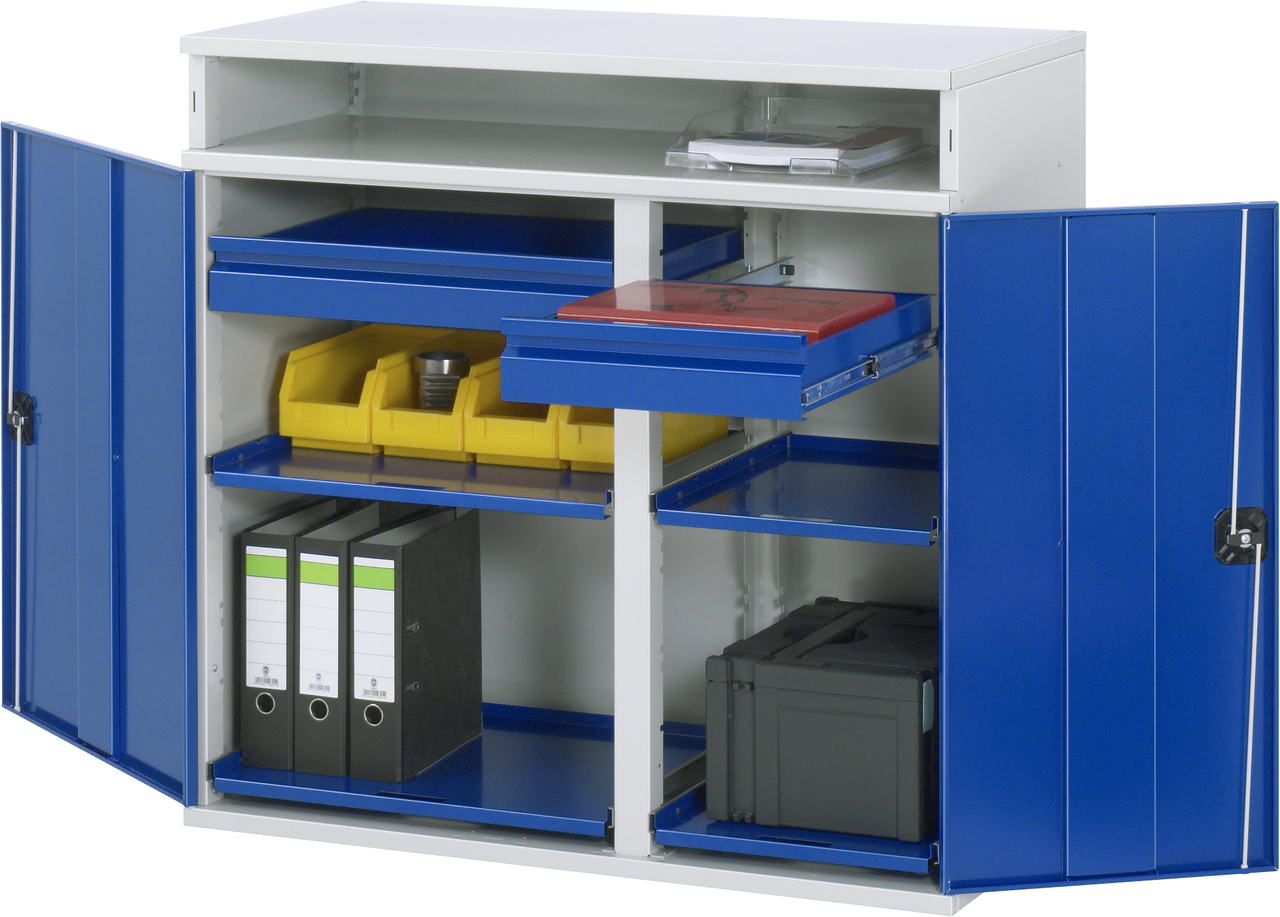 Beistellschrank-Stehpult, Modell 31, stationär