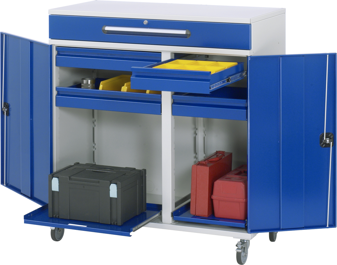 Beistellschrank-Stehpult, Modell 32, mobil
