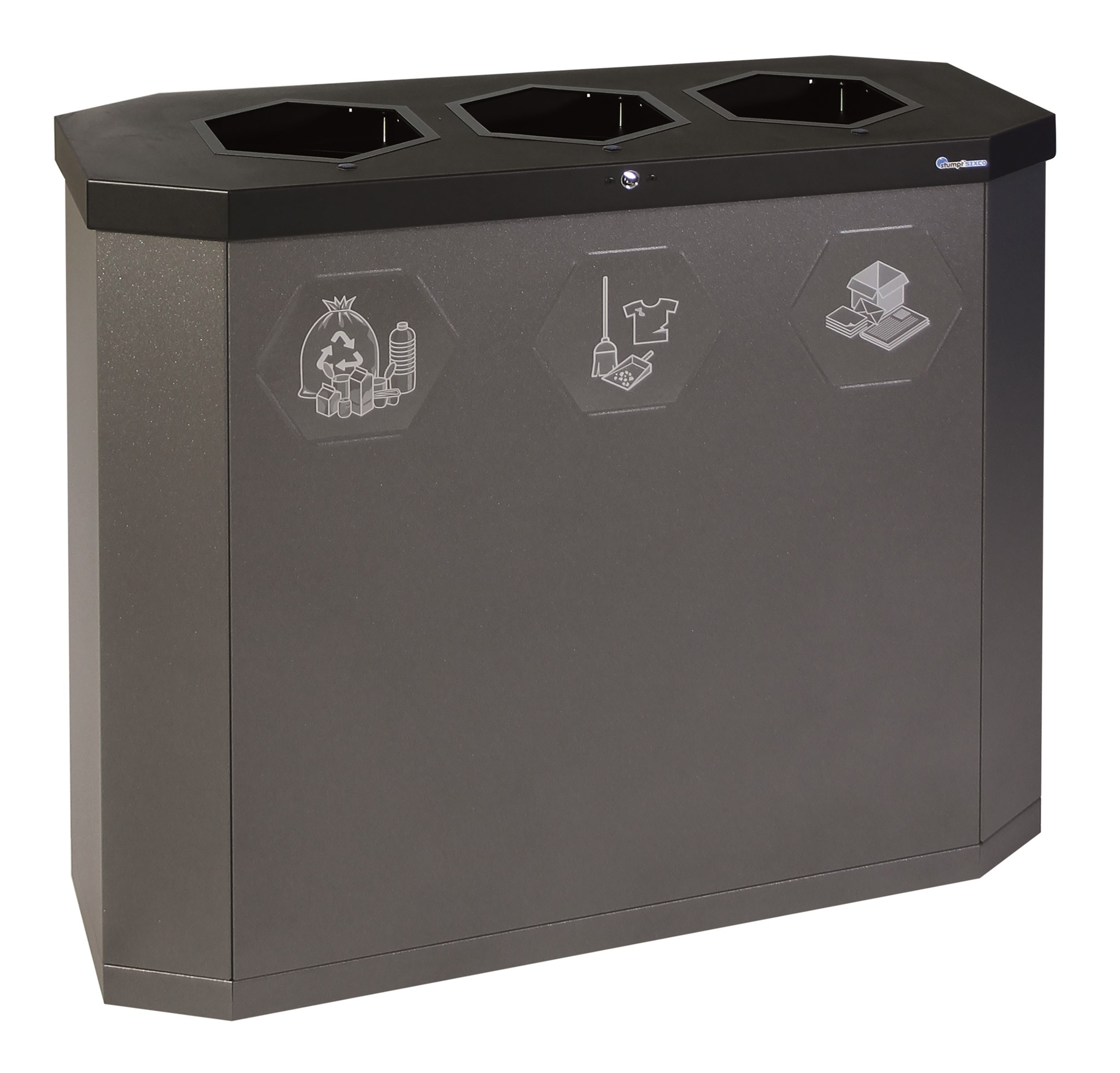 Abfalltrennsystem SIXCO smart, 3 x 45l