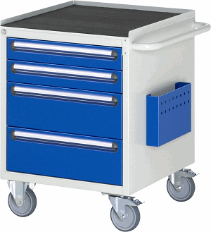 Montagewagen Modell L3.1, B 580 x T 650 x H 790 mm, Metall-Top 25 mm mit Anti-Rutsch-Matte 