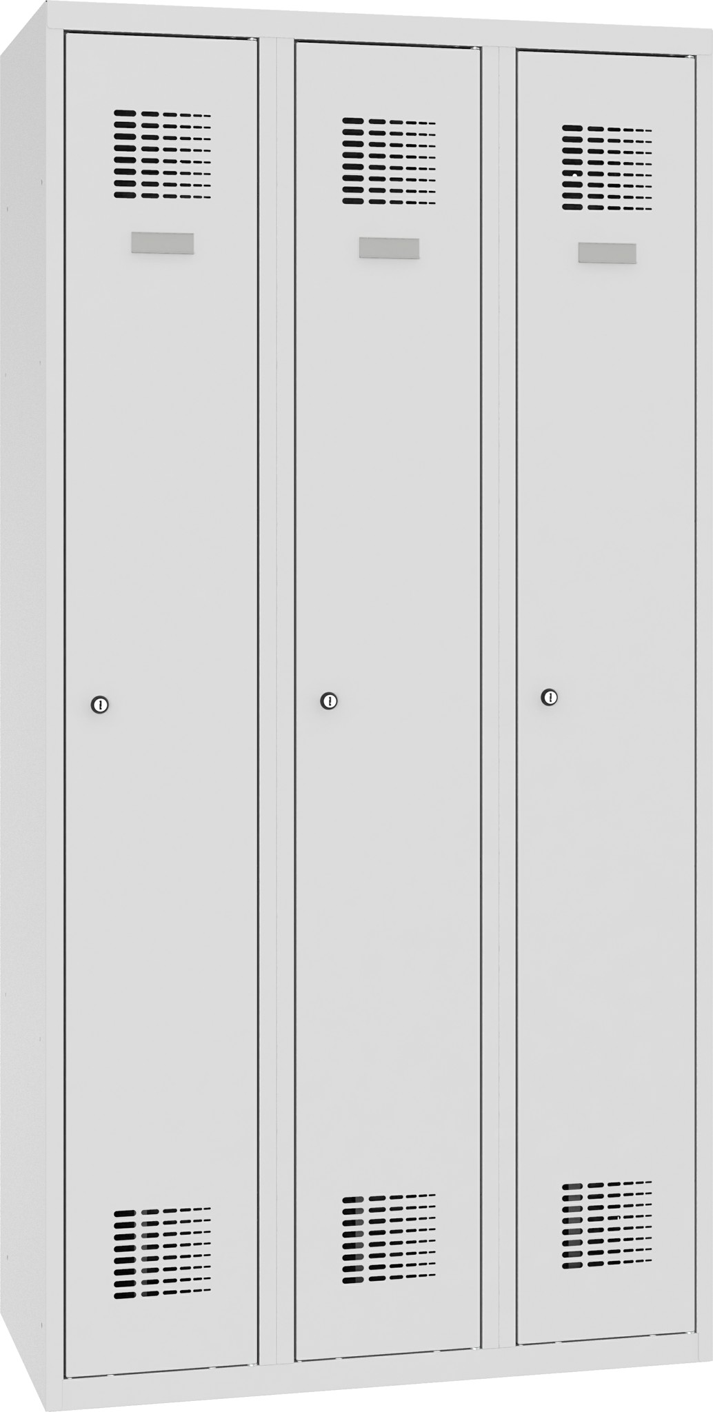Garderobenschrank, 3 Abteile mit 300 mm Abteilbreite, SUM 330 W, 1 pkt ab Lager