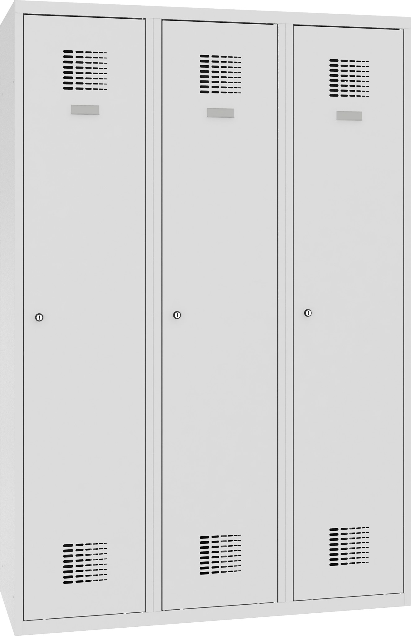 Garderobenschrank, 3 Abteile mit 400 mm Abteilbreite, SUM 430 W, 1 pkt ab Lager