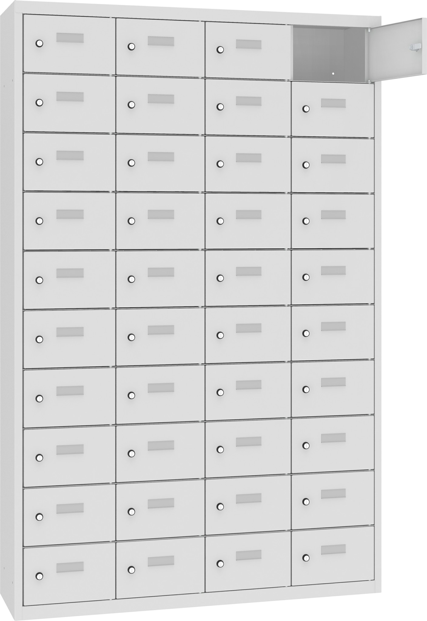 Schliessfachschrank, 4 Abteile mit 40 Fächer MSUS 3410