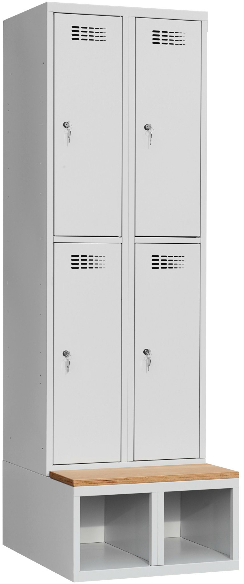 2 Fächer auf Schuhfach und Sitzbank