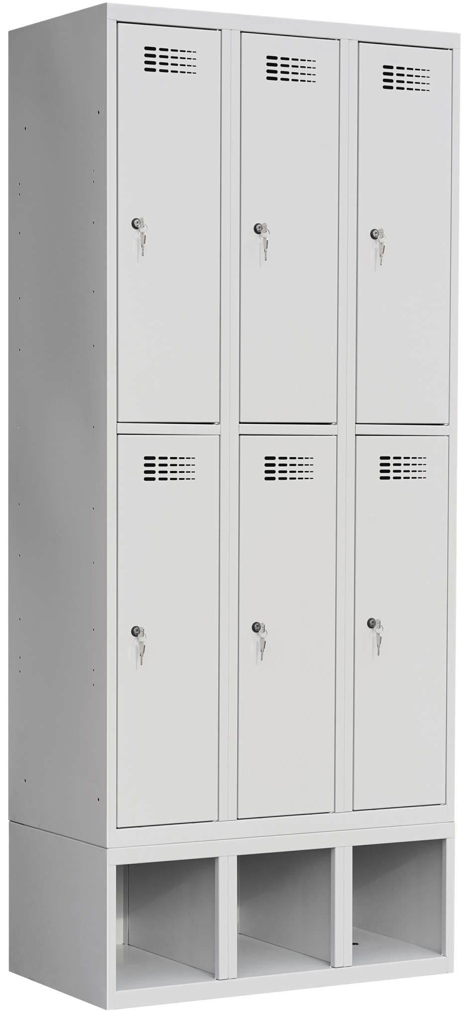 Garderobenschrank auf Schuhfach, 3 Abteile ab Lager
