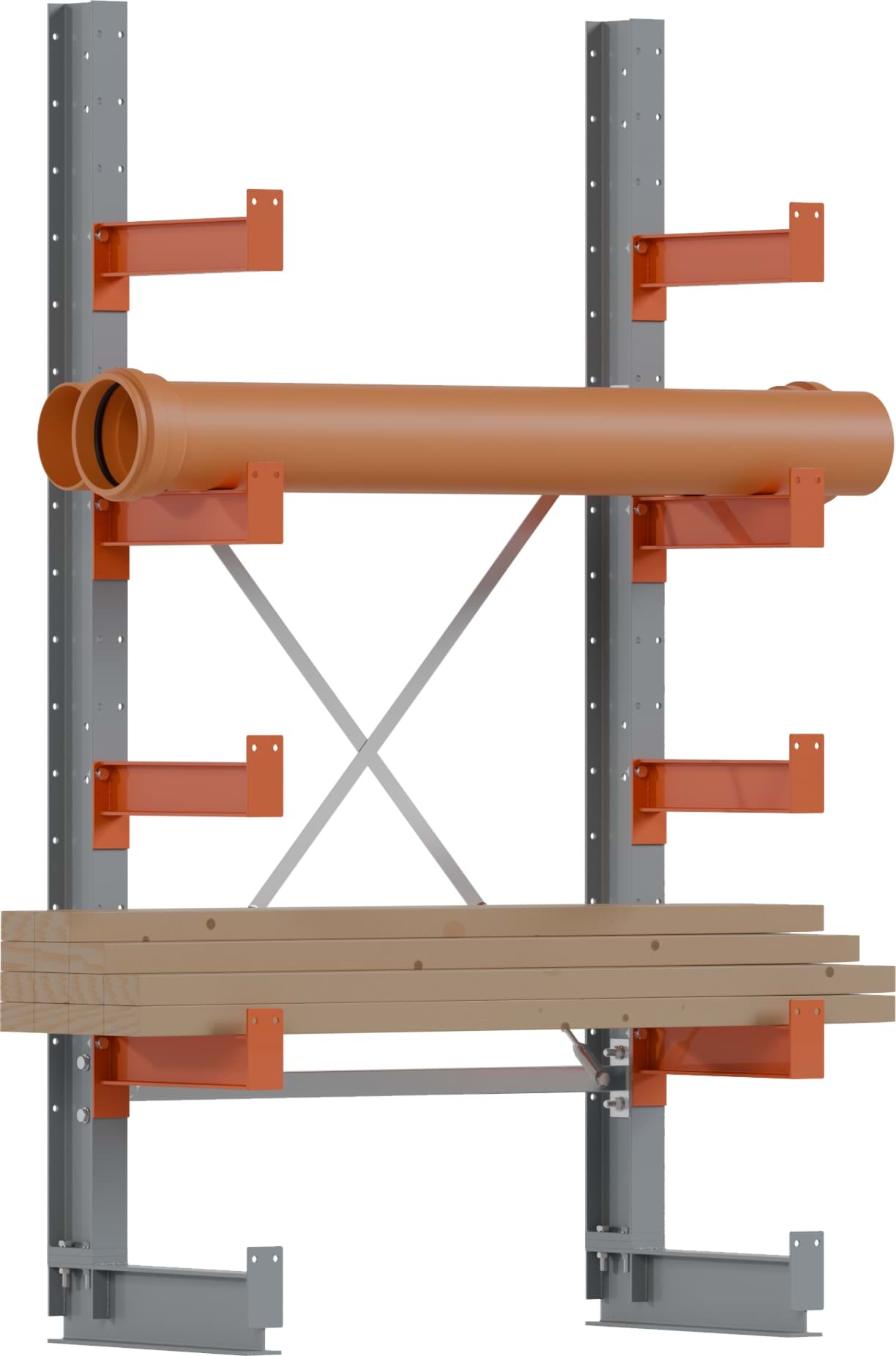 Kragarm-Grundregal, 2000x1000mm HxB