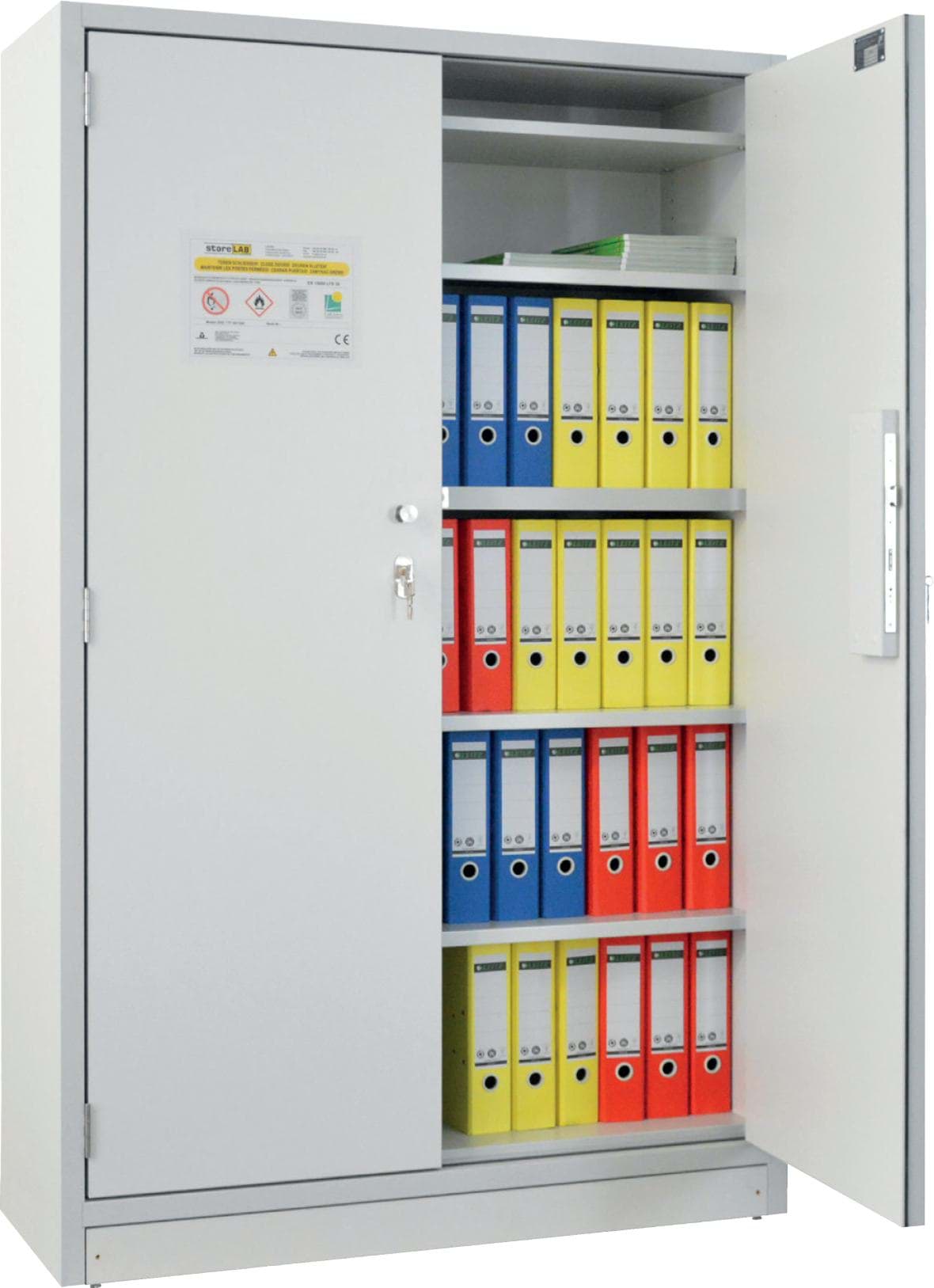Brandschutz-Dokumentenschrank SIS Typ 30 mit höhenverstellbaren Fachböden