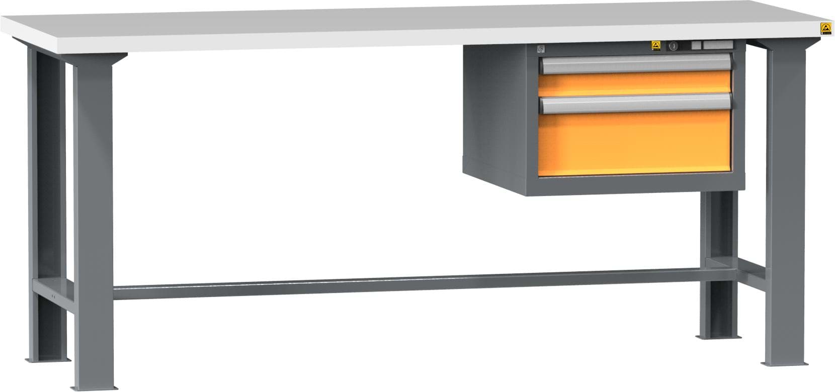 ESD-Werkbank mit Schubladenblock 880x1500x685 mm HxBxT