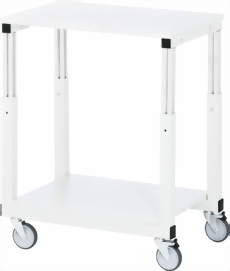 Tischwagen 500x700x650-1050 mm LxTxH, EGB-Melaminarbeitsplatte  
