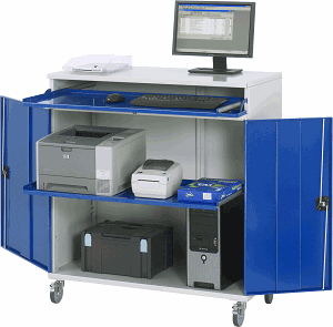 Computer-Schrank - Modell 60, B 1100 x T 520 x H 1185 mm