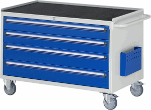 Montagewagen Modell XXL3.6, B 1145 x T 650 x H 795mm, Metall-Top 25 mm mit Anti-Rutsch-Matte 