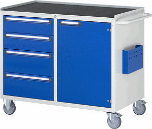 Montagewagen Modell LL5.20.12, B 1145 x T 650 x H 975mm, Metall-Top 25 mm mit Anti-Rutsch-Matte 