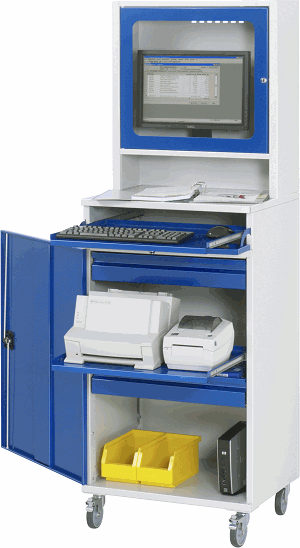 Computer-Schrank - Modell 66, B 650 x T 520 x H 1860 mm