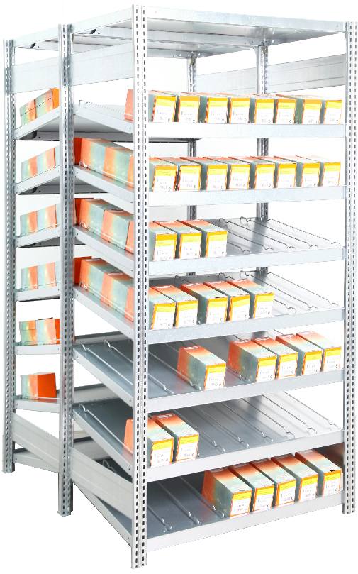 Kanban Doppelanbauregal 2000x1005x (2x500) mm HxBxT