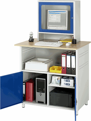 Computer-Tisch - Modell 1023, B 1100 x T 800 x H 1100/1810 mm  